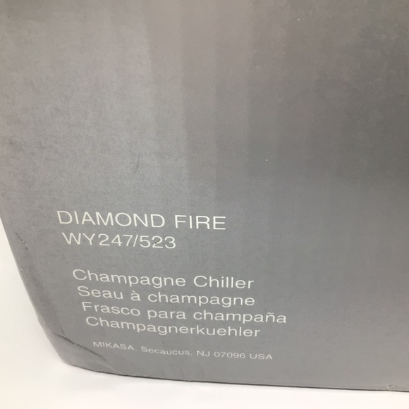 NEW Mikasa Diamond Fire Crystal Glass Champagne Wine Bottle Chiller - Picture 8 of 8